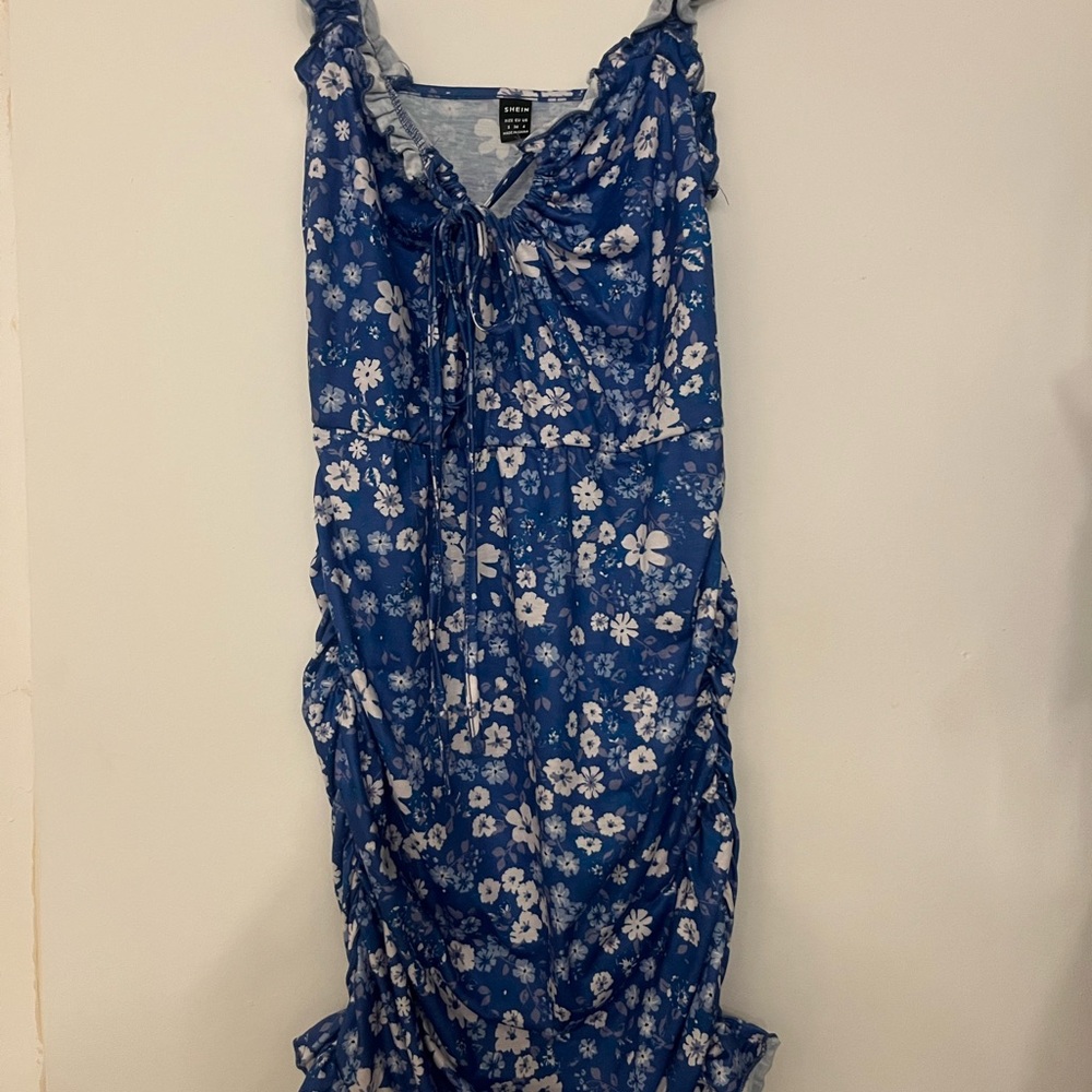 SHEIN Blue Floral Dress